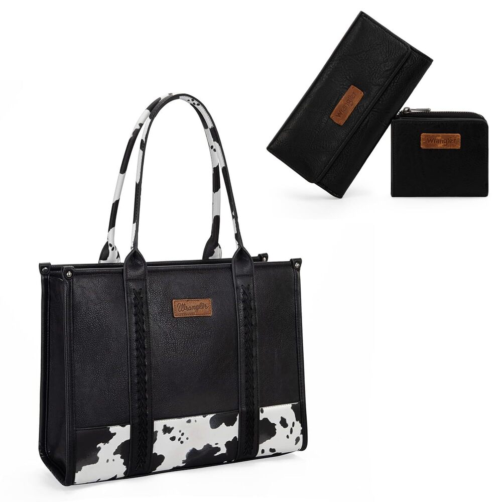 2658 × Wrangler Tote Handbag and RFID Blocking Wallets Set
